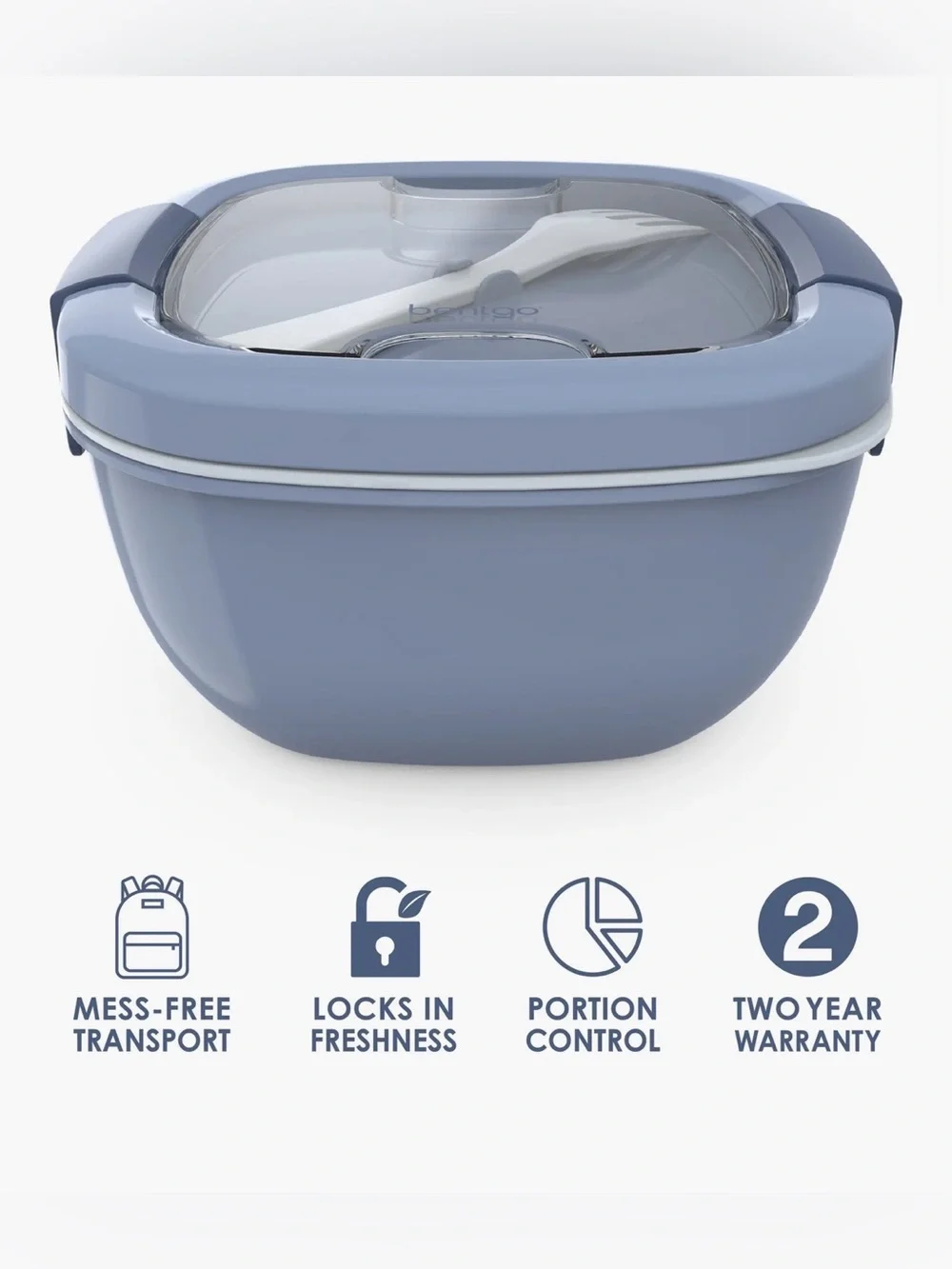 Bentgo Salad All-in-One Container - Slate Blue NWT